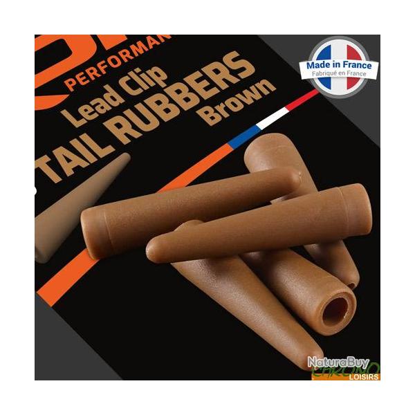 Ttine ROK Lead Clip Tail Rubber Brown (par 10)