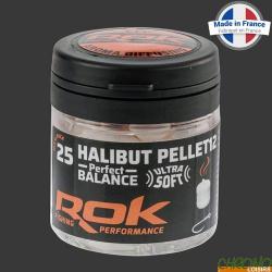 Pellet ROK Ultra Soft Équilibré Blanc DIP Halibut 12mm (par 25)