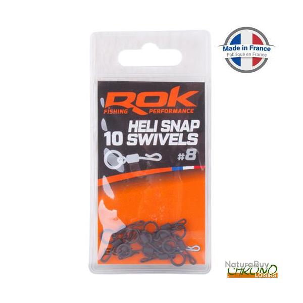 Emerillon  Anneau ROK Heli Snap Swivel T8 (par 12)