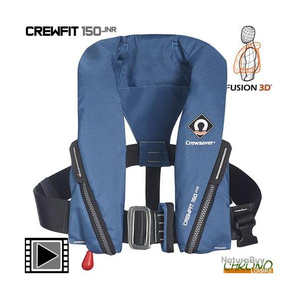 Gilet de Sauvetage Crewsaver 150N Junior Automatique Bleu