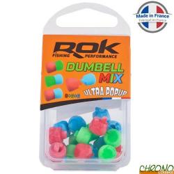 Dumbell Rok Mix Flottant 9mm Vert + Bleu + Rouge (par 18)