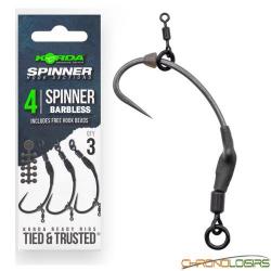 Hameçon Korda Spinner Hook Section Spinner sans Ardillon (par 3) n° 4