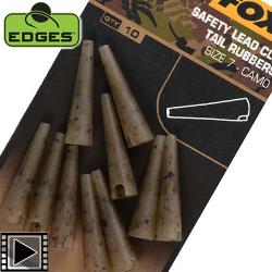 Tétine Fox Edges Camo Safety Lead Clip Tail Rubbers T.7 (par 10)