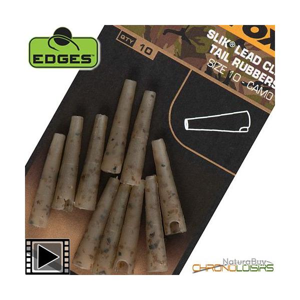 Ttine Fox Edges Camo Slik Lead Clip Tail Rubber T.10 (par 10)