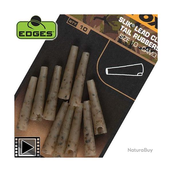 Ttine Fox Edges Camo Slik Lead Clip Tail Rubber T.10 (par 10)