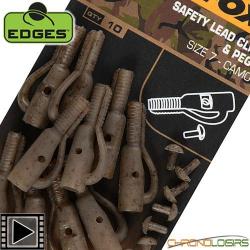 Clip Plomb Fox Edges Camo Safety Lead Clip & Pegs T.7 (par 10)