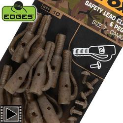 Clip Plomb Fox Edges Camo Safety Lead Clip & Pegs T.7 (par 10)