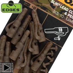 Clip Plomb Fox Edges Camo Slik Lead Clip & Pegs T.10 (par 10)