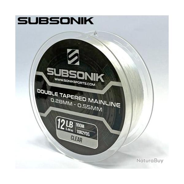 Nylon Sonik Subsonik Double Tapered Clear 990m (3x330m) 12lbs