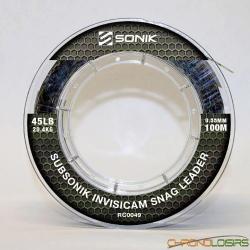 Shockleader Sonik Subsonik Invisicam Snag Leader 100m 0.55mm