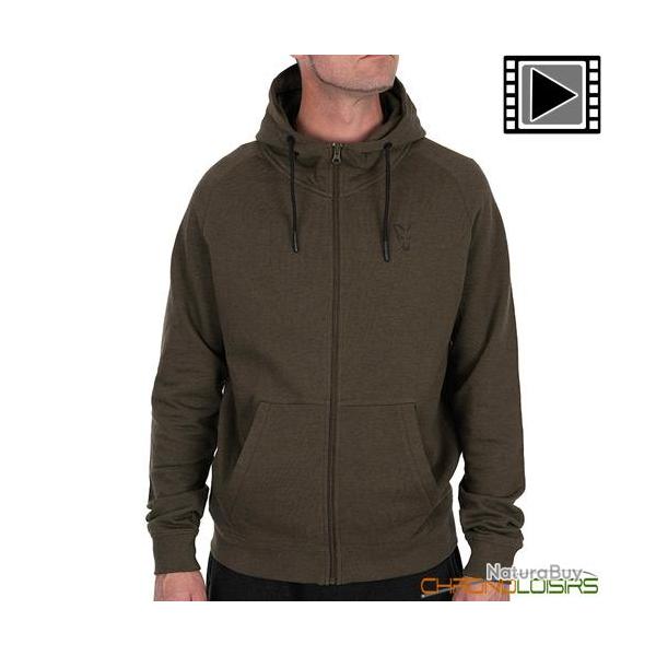 Sweat Zipp Fox LW Hoody Green Black