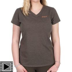 T Shirt Fox Women V Neck