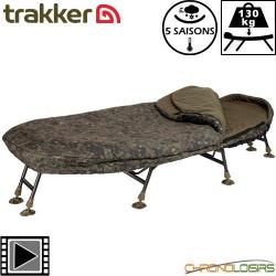 Bed Chair Trakker Levelite Oval MF-HDR Wide 8 pieds 3/5 Saisons