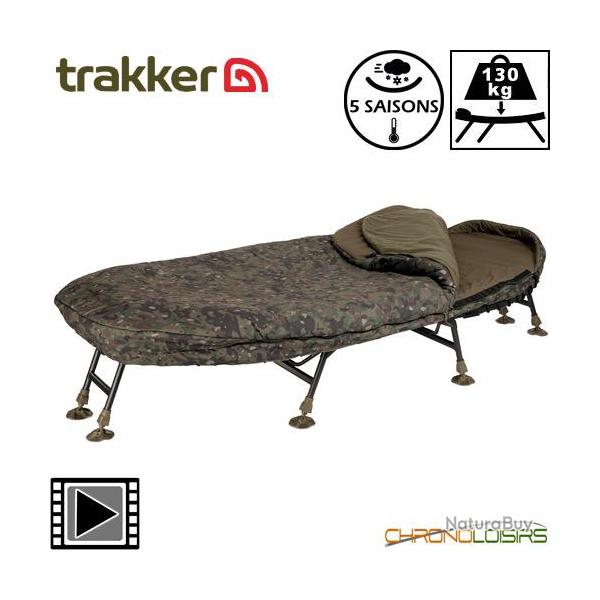 Bed Chair Trakker Levelite Oval MF-HDR Wide 8 pieds 3/5 Saisons