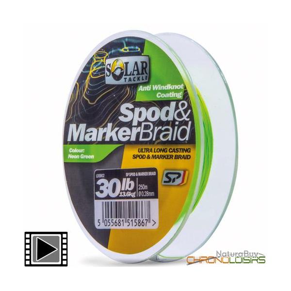 Tresse Solar SP Spod & Marker Braid 250m 0.19mm