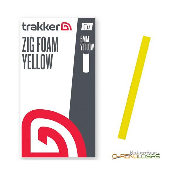 Mousse Trakker Zig Foam Jaune 5mm (par 4)