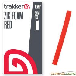 Mousse Trakker Zig Foam Rouge 5mm (par 4)