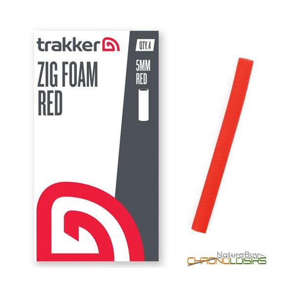 Mousse Trakker Zig Foam Rouge 5mm (par 4)