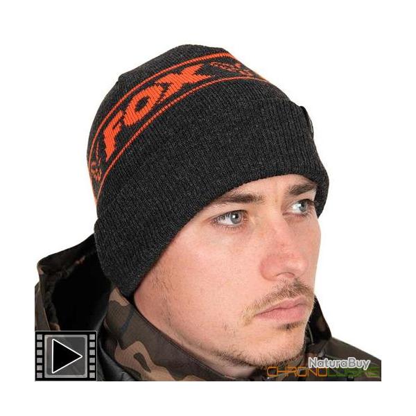 Bonnet Fox Collection Beanie Black/Orange