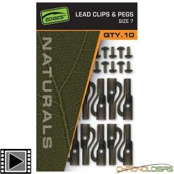 Clip Plomb Fox Edges Naturals Lead clips & Pegs T.7 (par 10)