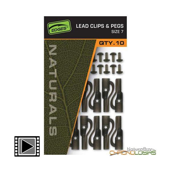 Clip Plomb Fox Edges Naturals Lead clips & Pegs T.7 (par 10)