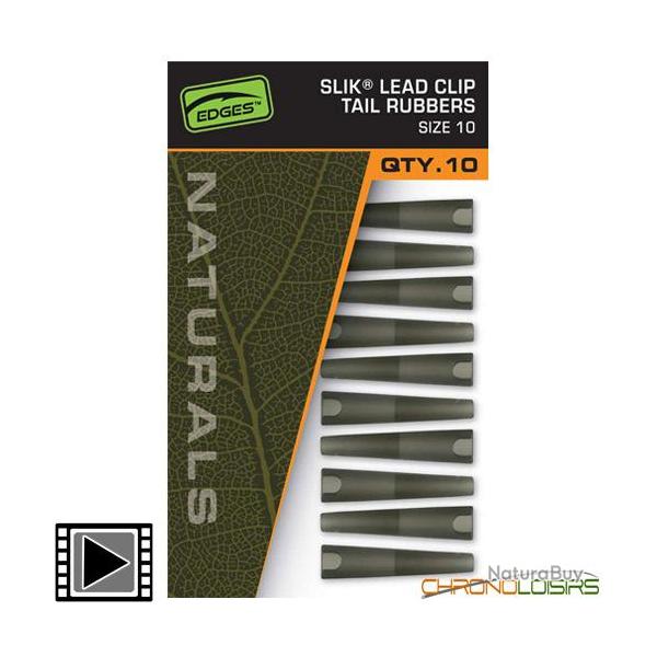 Ttine Fox Edges Naturals Slik Lead Clips Tail Rubbers T.10 (par 10)