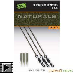 Montage Fox Naturals Submerge Leaders 30lbs (par 3)