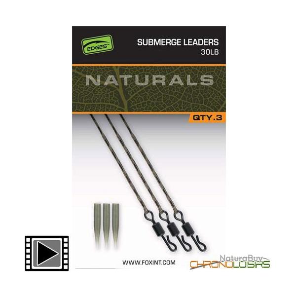 Montage Fox Naturals Submerge Leaders 30lbs (par 3)