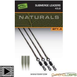 Montage Fox Naturals Submerge Leaders 40lbs (par 3)