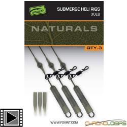 Montage Fox Naturals Submerge Heli Rigs 30lbs (par 3)