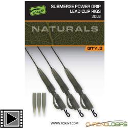 Montage Fox Naturals Submerge Power Grip Lead Clips 30lbs (par 3)