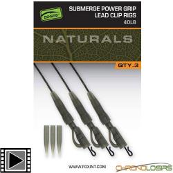 Montage Fox Naturals Submerge Power Grip Lead Clips 40lbs (par 3)