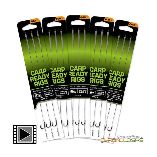 Bas de Ligne Fox Carp Ready Rigs Wide Gape (par 3) n 4