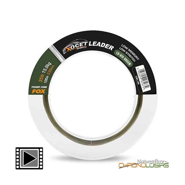 Shock Leader Fox Exocet Pro Leader Low vis Green 100m 0.50mm