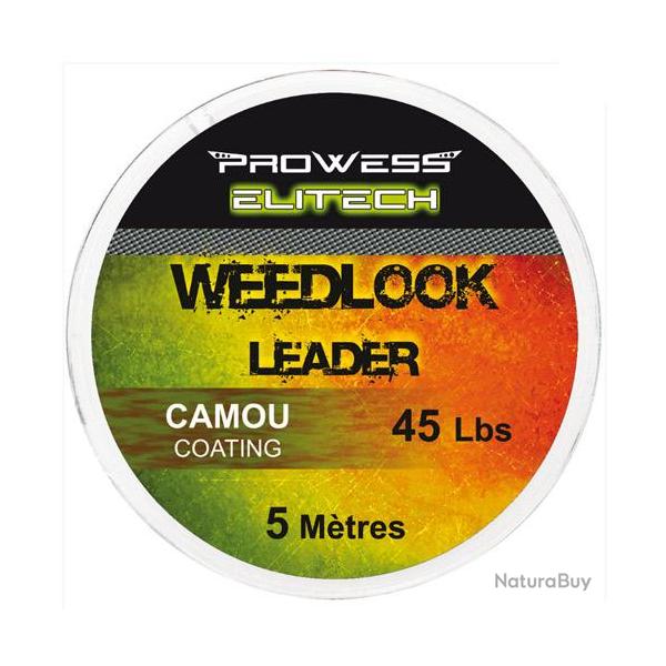 Leadcore Prowess Weedlook Leader 5m 45lbs Brown