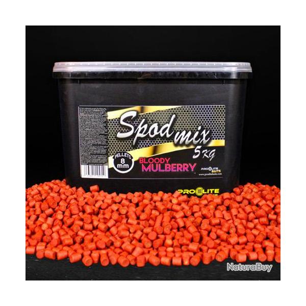 Pellets Pro Elite Baits Gold Bucket Spod Mix Bloody Mulberry 5kg