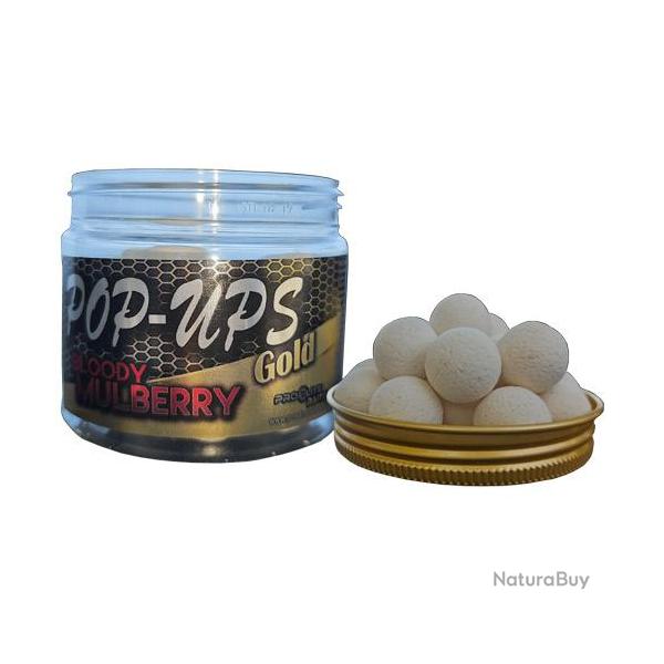 Pop Ups Pro Elite Baits Gold Bloody Mulberry  White 14mm 150ml