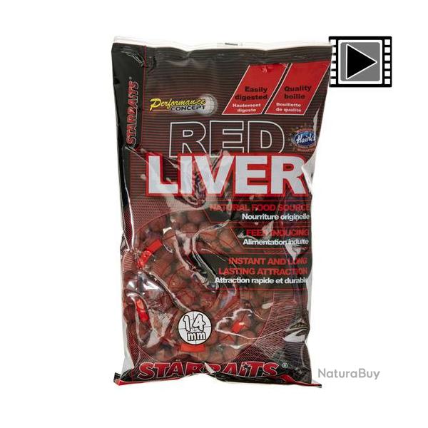 Bouillettes Starbaits PC Red Liver 14mm 800g