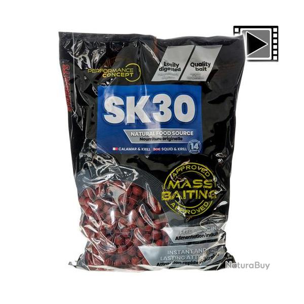 Bouillettes Starbaits PC SK30 Mass Baiting 14mm 3kg