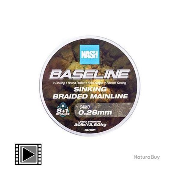 Tresse Nash Baseline Coulante Camo 600M 0.20mm