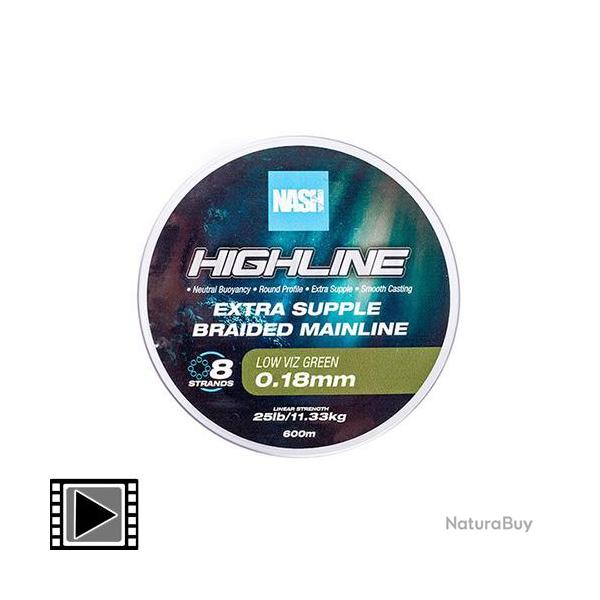 Tresse Nash Highline Flottante Green 0.18mm 600M