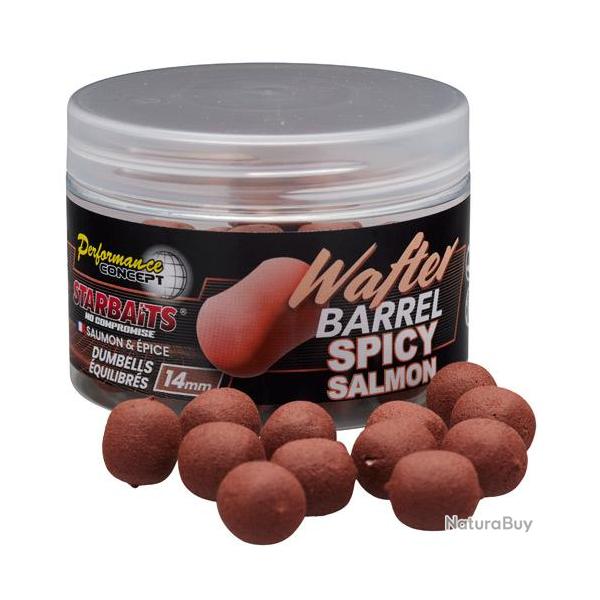 Dumbells Equilibrés Starbaits PC Spicy Salmon Wafter Barrel 14mm 50g