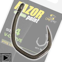 Hameçon Carp Spirit Razor V-Curve (par 10) n° 4