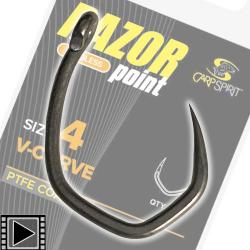 Hameçon Carp Spirit Razor V-Curve sans ardillon (par 10) n° 4