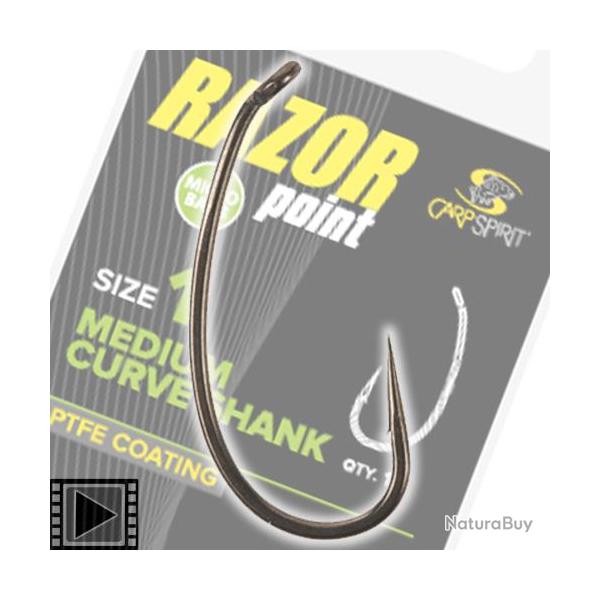 Hameon Carp Spirit Razor Medium Curve Shank (par 10) n 2