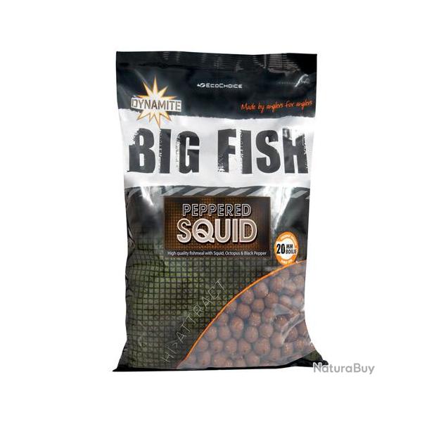 Bouillettes Dynamite Baits Peppered Squid 20mm 1.8kg