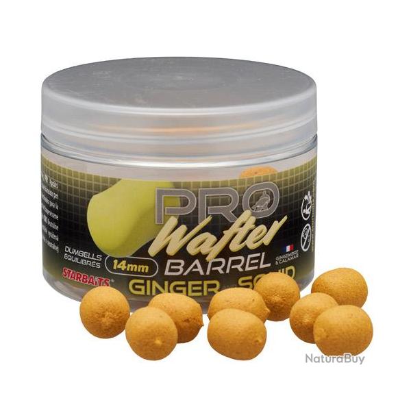 Dumbells Equilibrs Starbaits Probiotic Ginger Squid Wafter Barrel 14mm 50g