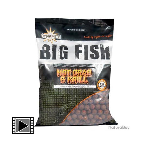 Bouillettes Dynamite Baits Hot Crab & Krill 15mm 1.8kg