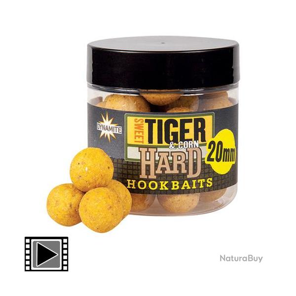 Bouillettes Dynamite Baits Sweet Tiger & Corn Hard Hookbaits 20mm