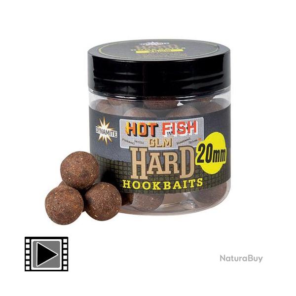 Bouillettes Dynamite Baits Hot Fish & GLM Hard Hookbaits 20mm